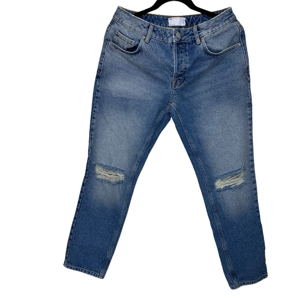 OSOS Design Men's Jeans With Rips - Picture 2 of 7